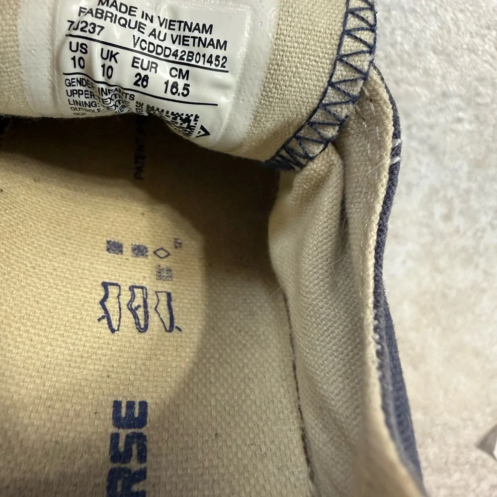Converse Kids Canvas Low-Top Sneakers - Navy & White